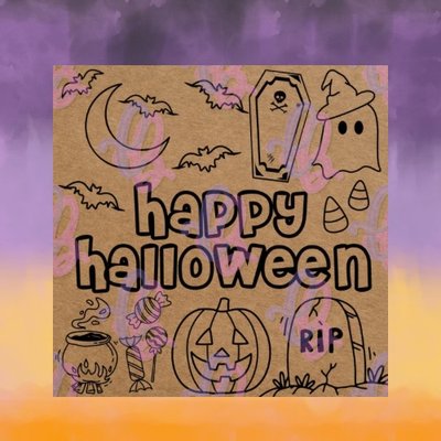 Halloween Coloring Banner