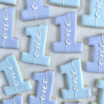 1 Dozen Simple Single Digit Cookies 1-9