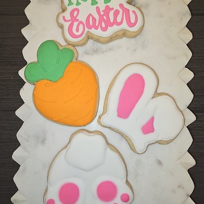 4 Piece Bunny Sugar Cookie Set