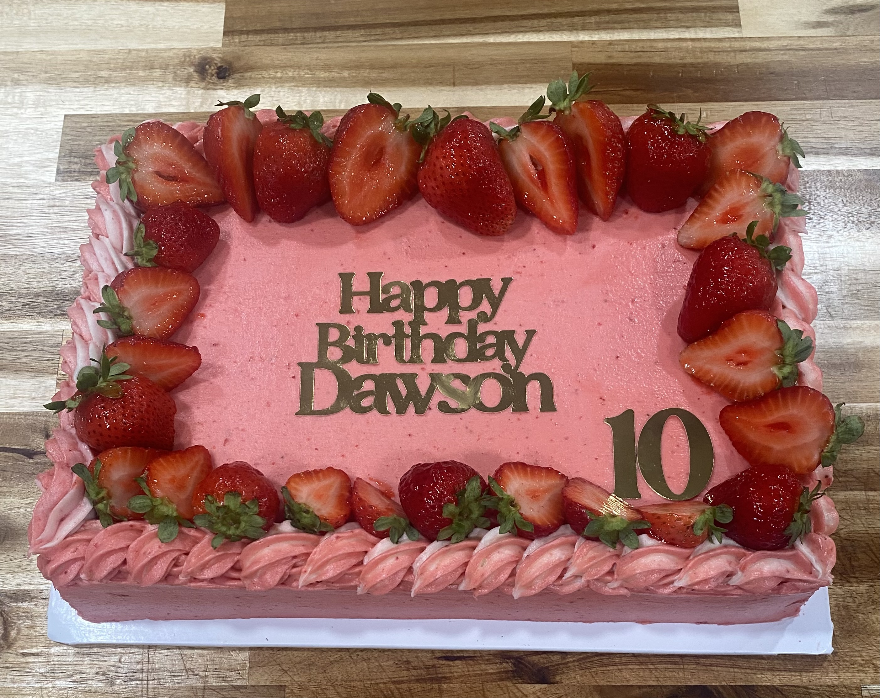 Strawberry 1/4 Sheet Cake