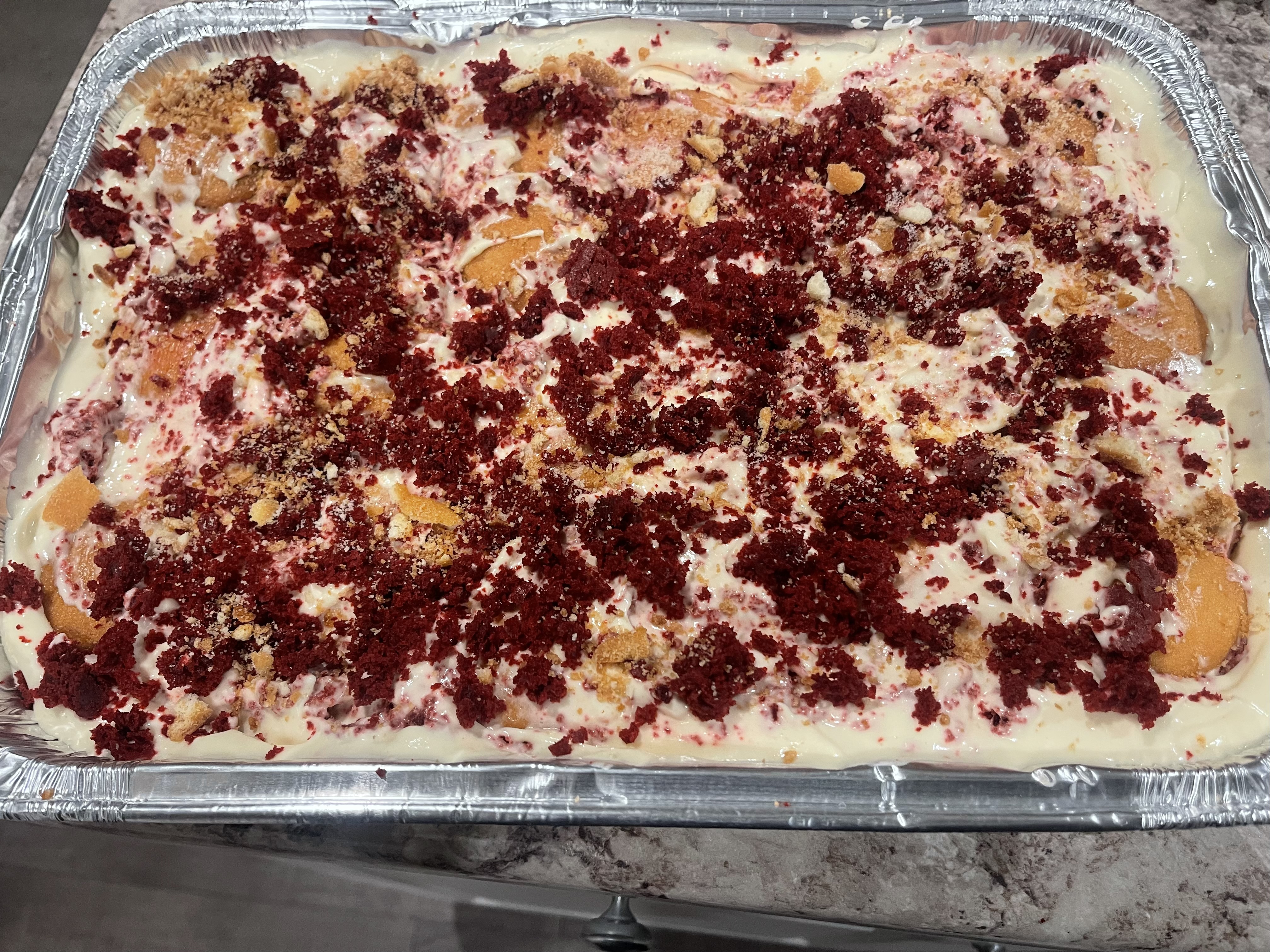 Red Velvet Banana Pudding