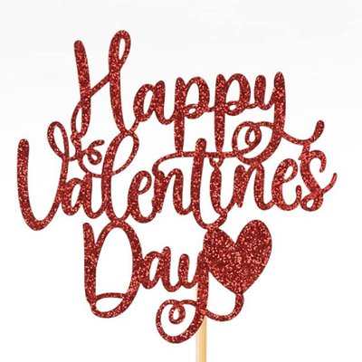 Red “Happy Valentine’s Day” Topper 