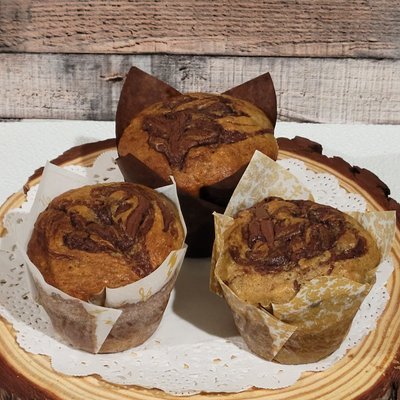  Banana Muffins With Nutella Filling(6 Minimum)