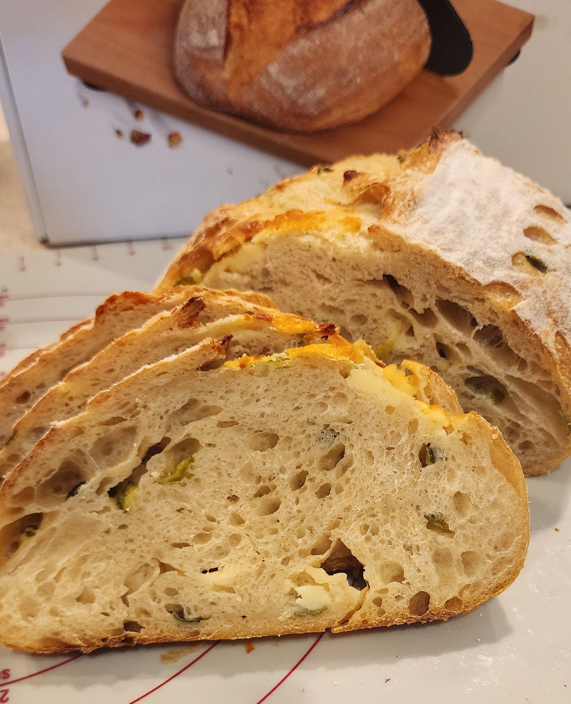 Dill Pickle And Cheddar Sourdough Bread 