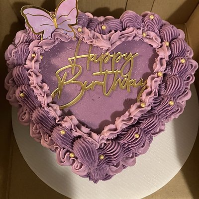 9 In 2 Layer Circle - Heart Cake