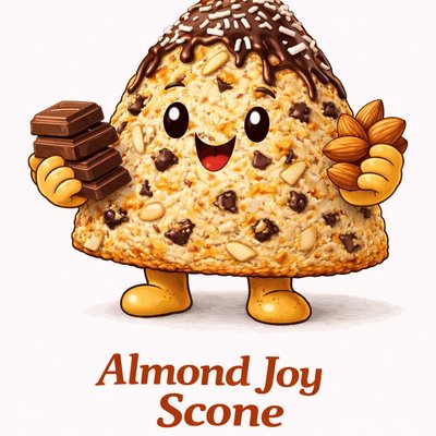 Frozen Almond Joy Scone