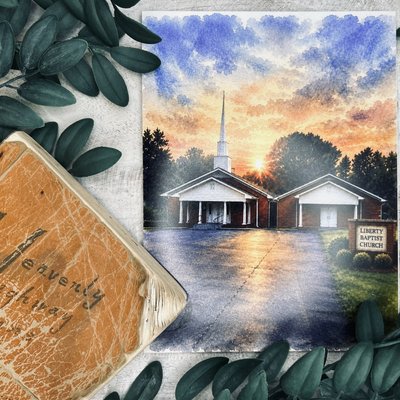Liberty Baptist Church Print 6x8