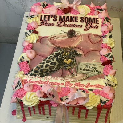 Simple Design Half Sheet Cake (Just Buttercream Details Or Photo Added)