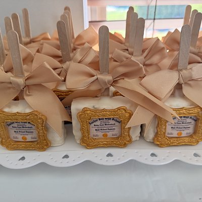 🎓 Graduation Diploma Frame Rice Krispie Treats - 24 treats