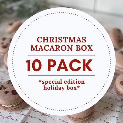 Holiday Macaron Box - 10 Pack Holiday Box