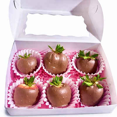 6ct- Milk Chocolate Strawberry Box
