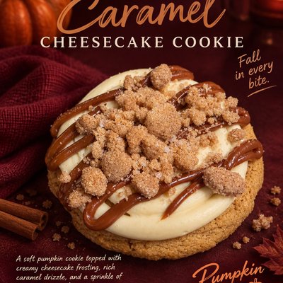 PUMPKIN CARAMEL CHEESECAKE COOKIE 