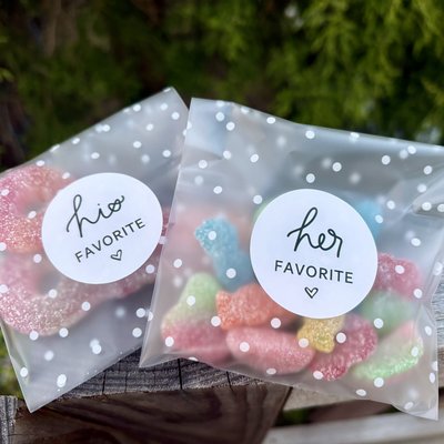 His & Hers Wedding Candy Favours 