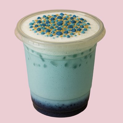 Blueberry Cream Pie Milk Tea 