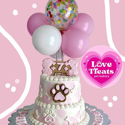 Watercolor Barkday Cake (2 tier 6x5 inch)