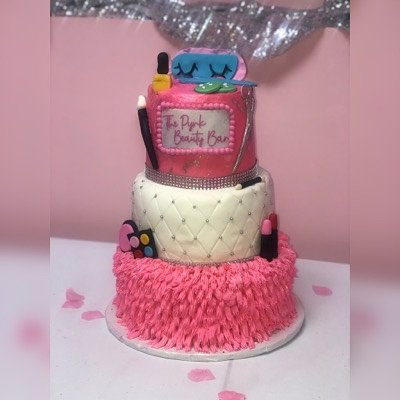 Three Tier Cake (8,10,12; feeds 130) 