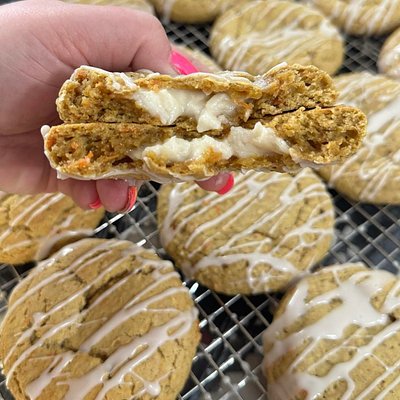 Cream Cheese, Stuffed Carrot Cake Cookie