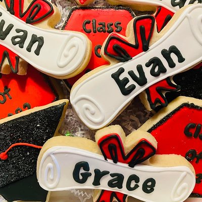 Graduation Dozen Decorated Sugar Cookie Set