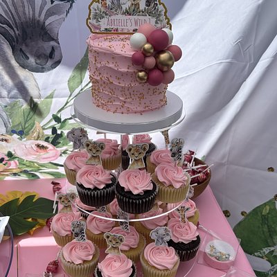 4" Mini Cake & 12 Cupcakes 
