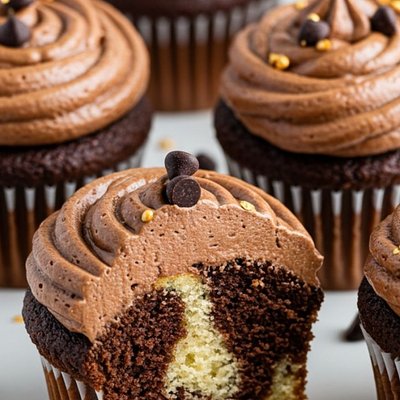 Decadent Marble Cupcakes 