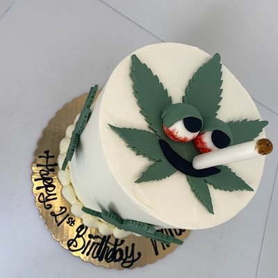 6” Serves 12-15 Ppl Weed Theme (not Infuse) 