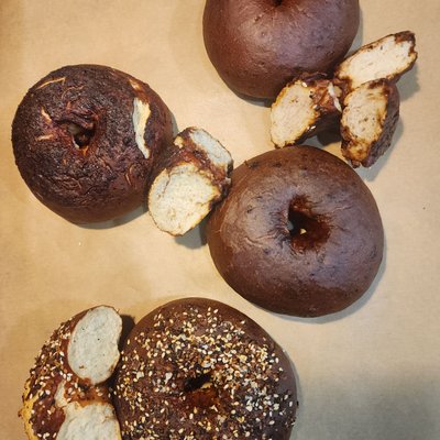 ​Everything & Plain Pretzel Bagels