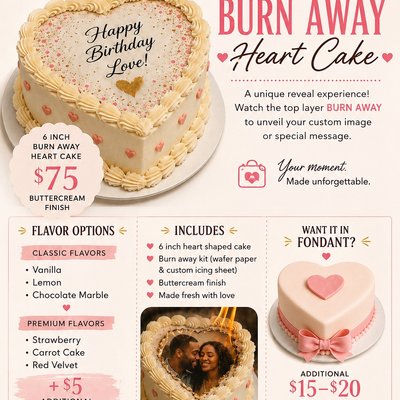 6-inch Burn Away Cakes