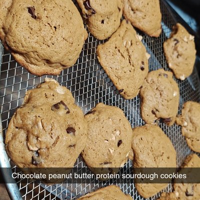 XL Protein Peanut Chocolate Chip Cookies 