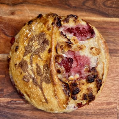 Raspberry White Chocolate Sourdough