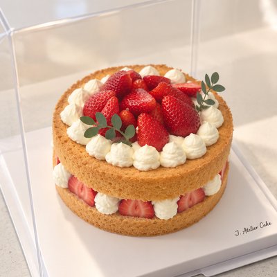 Light Cream Strawberry Cake