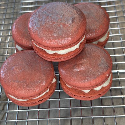 Red Velvet Macarons