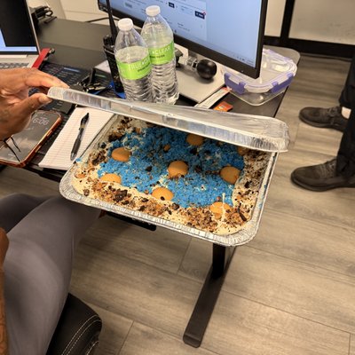 Cookie Monster Banana Pudding (Half Pan)
