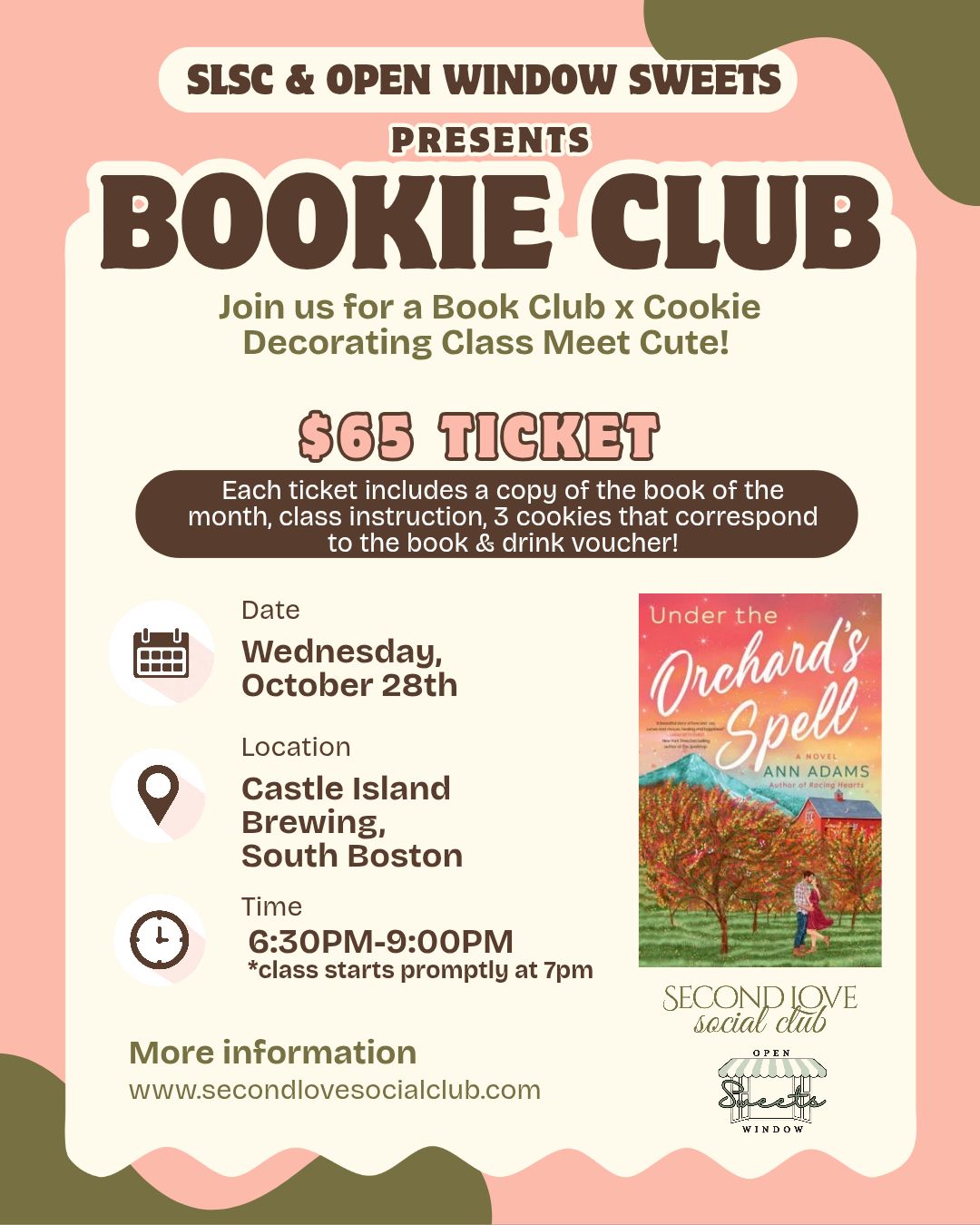 Castle Island Brewing, South Boston MA- 10.28.26 Bookie Club Event - Under The Orchard's Spell 