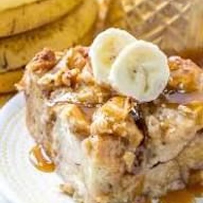  Banana-Walnut Bread Pudding  (Personal Size) 