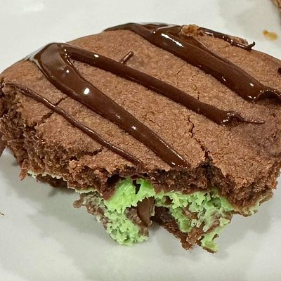 Double Chocolate Mint Stuffed Cookie