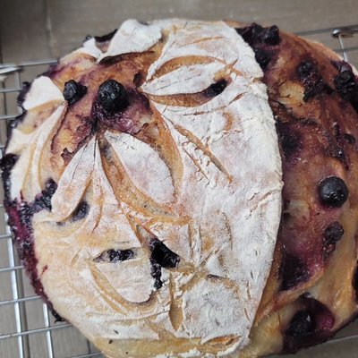 Blueberry Lemon Sourdough Boule