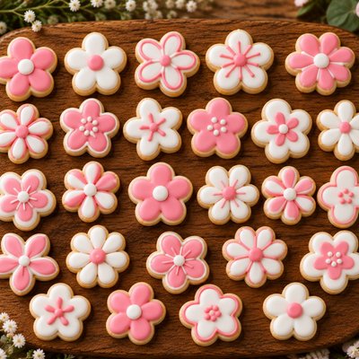 Flowers Small Mini Cookies, 