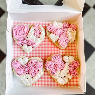 Frosted Heart Sugar Cookies