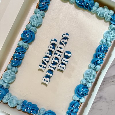 Large Rectangle with Fondant Text- Single Layer