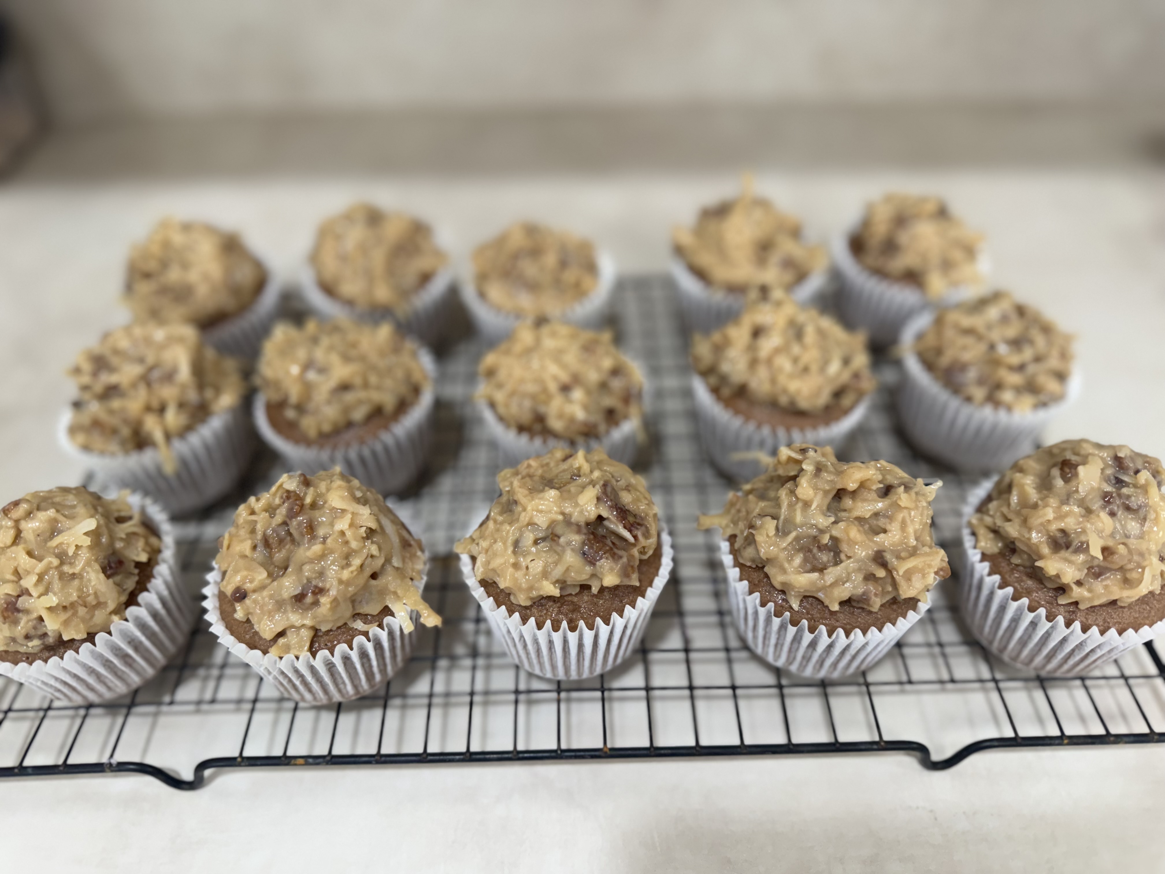 German Chocolate Cupcakes
