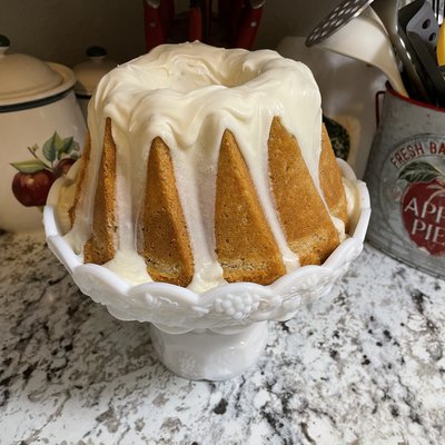 Cardamom Bundt Cake with Vanilla Glaze