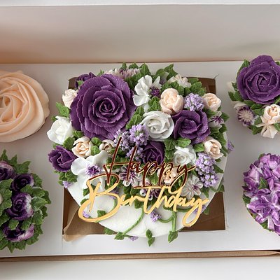 6”/2 Layer Bento Cake 4/cupcakes Or 2  