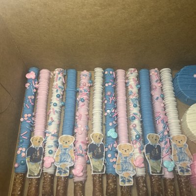 A Dozen (12) Chocolate Covered Pretzels 