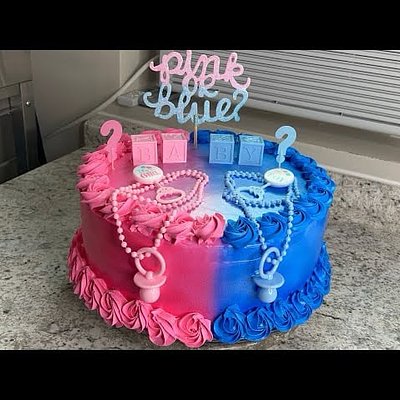 Gender Reveal Cake 25 Personas 