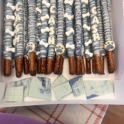 Chocolate Covered Pretzel Rods (per Dozen)