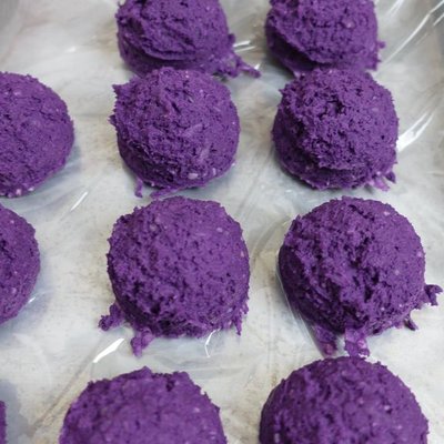 Ube White Chocolate Cookies