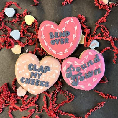 X-Rated Iced Valentine's Day Sugar Cookies