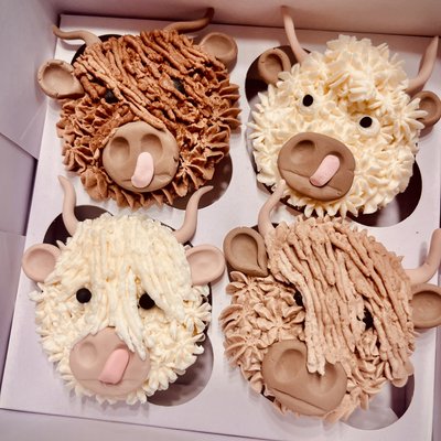 Highland Cow Cupcakes (12 Servings)