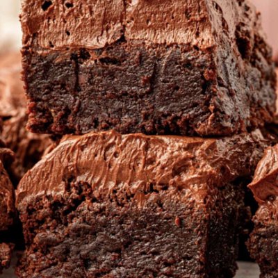 Frosted Fudge Gourmet Brownie