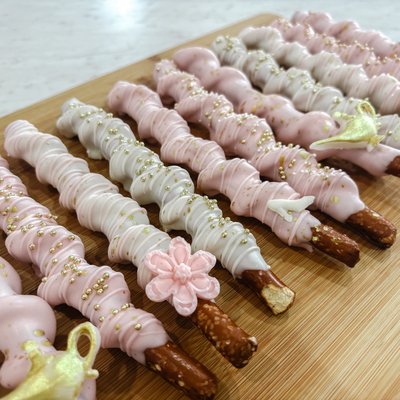 Caramel Wrapped Chocolate Dipped Pretzels 